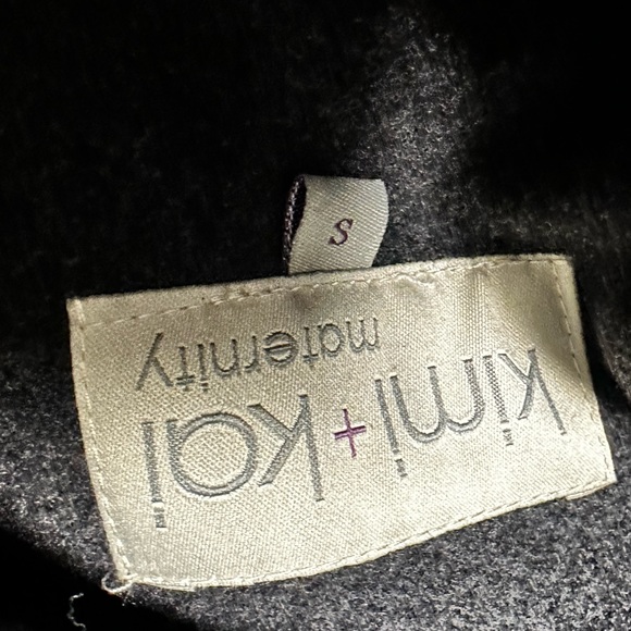 Kimi & Kai Maternity Tessa Gray Wool Blend Colorblock Lined Coat Jacket Size s - Picture 6 of 10
